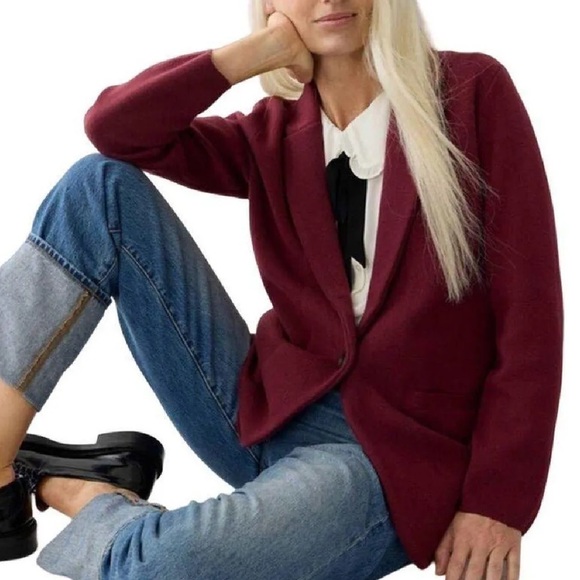 J. CREW Cecile Relaxed Sweater Blazer NWT - Picture 2 of 5